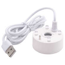 Mist Maker, USB Port 4 Color LED Lights   Fog Machine, Indoor Fountain Garden Pond Water Fogger Atomizer White