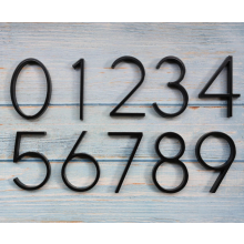 (2) 5INCH Floating House Number Outside, Zinc Alloy Metal Modern House Numbers BK