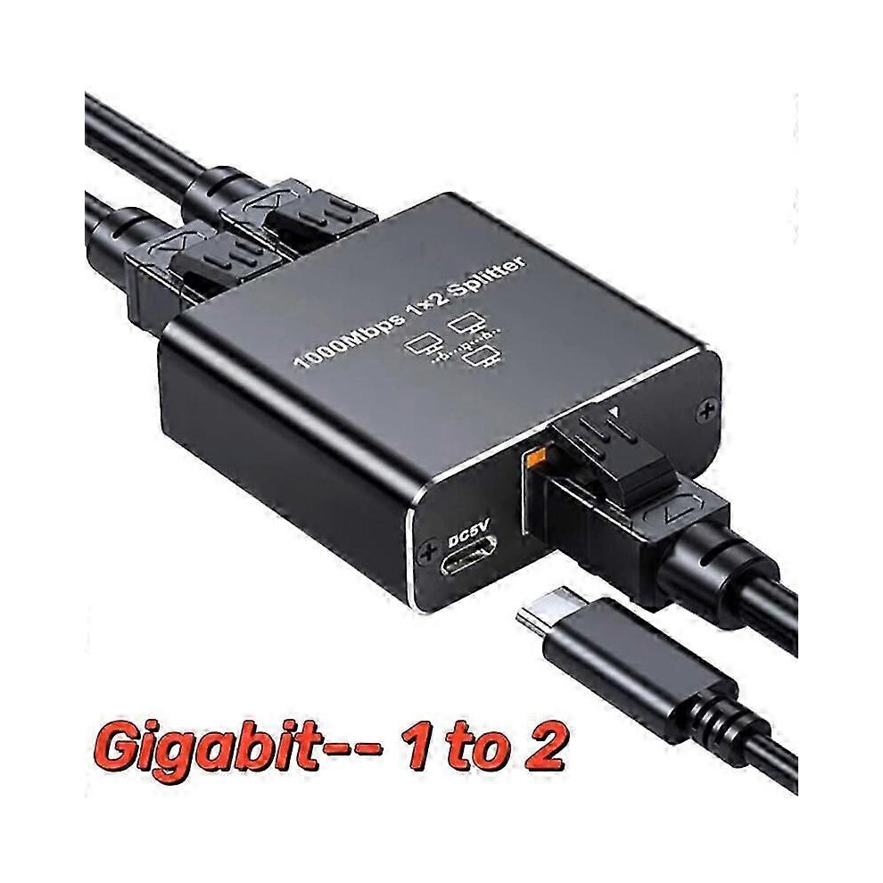 Gigabit Rj45 Network Splitter 1000Mbps 1 To 2 Way Lan Ethernet Adapter 6485316024164