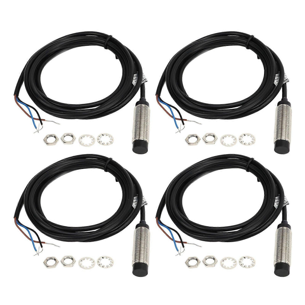 4 Set Inductive Proximity Switch 12Mm Probe Npn 3 Wire No Contact 4Mm Detection Approach Sensor 636Vdc 6485316023945