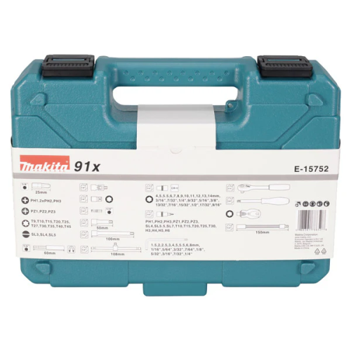 Makita Makita Screw Bit & Socket Set (91pc) E-15752 1