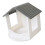 Practical Bird Feeder With Splash Proof Design-white gray 1