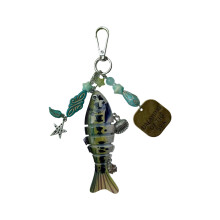 Long Fish Shaped Keychain Easy Carry with Fun-pattern B