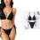 2 Piece Tankini Set With Scalloped Trim And Adjustable-Black M 3