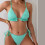 2 Piece Tankini Set With Scalloped Trim And Adjustable-Black M 4