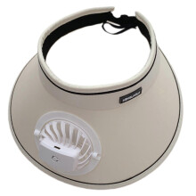 (White) Battery Operated Sun Hat with Detachable Cooling Fan Breathable Hat for Beach Camping and Daily Commutes  White