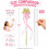 3PCS Light Pink Fairy Magic Wand with LED 30cm 5