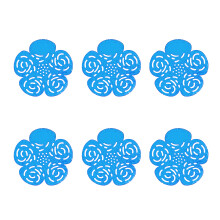 6 Stuks Geurige Urinoir Deodorizer Pad Wc Cleaner Toilet-Blauw