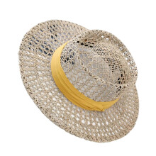 (Yellow) Versatiles Western Straw Hat Durabililty Straw Hat Gardening Breathable Sun Hat for Travel and Leisures  Black