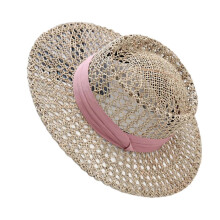 (Pink) Versatiles Western Straw Hat Durabililty Straw Hat Gardening Breathable Sun Hat for Travel and Leisures  Black