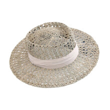 (Beige) Versatiles Western Straw Hat Durabililty Straw Hat Gardening Breathable Sun Hat for Travel and Leisures  Black