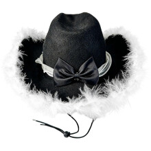 (Black) Trendy Cowboy Hats With Wide Brims Fashion Cosplay Hat For Sun Coverage During Outdoor Event And Travels  white pink hair