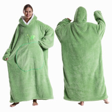 (FH141) Extra Long Blanket for Women Men Oversized Hoodies Winter Thick Plush Pyjama with Sleeves Adult Pullover Fleece Giant TV Blanket