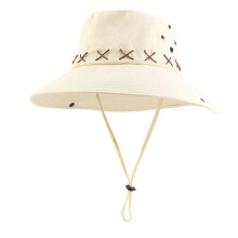 (Yellow) Wide Brims Sun Hat For Outdoor Activities Sun Protection Lightweight Polyester Adjustable Cowboy Style For Men And Women  Navy blue