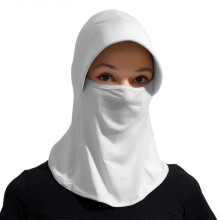 (Light Gray) Ice Silk Cooling Sun Protective Hat with Face Mask Neck Covers for Women Outdoor Activity Ponytail Hat Sport Headgear  Pink