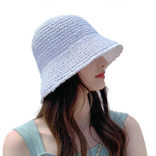 (Beige) Lightweight Foldable Wide Brimmed Handwoven Sun Hat Protection Handwoven Straw Hat for Beach  Green