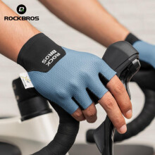 (S403-GN, S) ROCKBROS Summer Cycling Short Finger Gloves Lightweight Elastic Breathable Mesh Gloves XRD Soft Palm Cushion Cycling Half Gloves