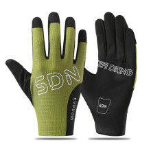 (A72-QQ3 White, M) Outdoor Summer Cycling Gloves Long Finger Ice Silk Breathable Mesh Touch Screen Gloves for Men Women Unisex Cycling Gear