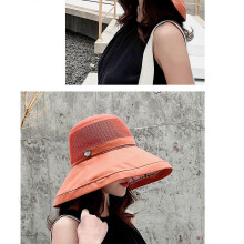 (Black) Fashionable Fisherman Hat Wide Brims Sun Hat With Decorative Wooden Button Foldable Beach Hat Sunshade Hat Fishing Caps  Yellow