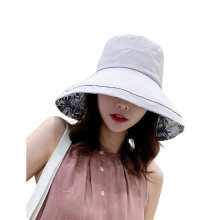 (Gray) Fashionable Fisherman Hat Wide Brims Sun Hat With Decorative Wooden Button Foldable Beach Hat Sunshade Hat Fishing Caps  Yellow