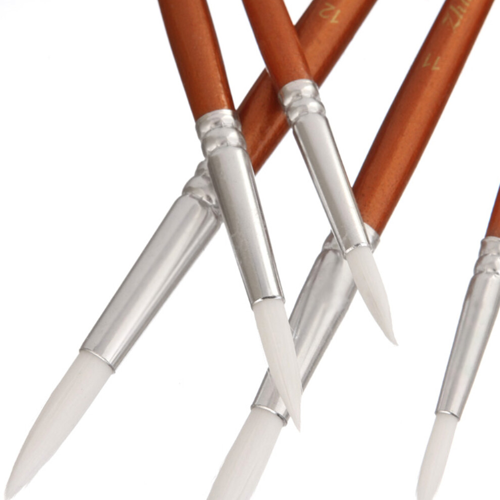12pc Wooden Handle Art Brushes Set