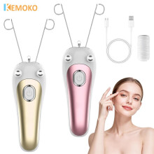 (Pink) Electric Threading Epilator for Women Painless Facial Body Hair Remover Cotton Thread Portable for Face Leg Arm Body