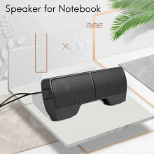 Clip Mini Portable USB Stereo Speaker Soundbar for Notebook Laptop