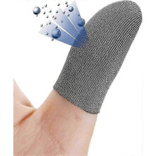 Manchon de doigt ultra-fin en fibre d'argent de 0,5 mm (0,01 pouce) pour PUBG Mobile