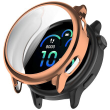 Custodia protettiva integrale in TPU galvanizzato compatibile con Garmin Vivoactive 6 (oro rosa)
