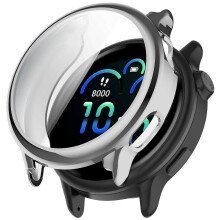 Custodia protettiva integrale in TPU galvanizzato compatibile con Garmin Vivoactive 6 (argento)