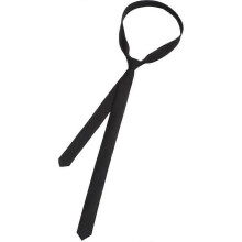 Elegante schwarze Krawatte, klassisch schmal geschnitten, neue superschmale Satinkrawatte