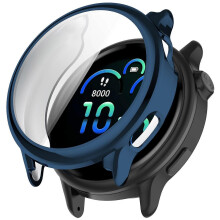 Custodia protettiva integrale in TPU galvanizzato compatibile con Garmin Vivoactive 6 (blu)