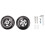 2 Set Luggage Suitcase Replacement Wheels OD 80mm 1