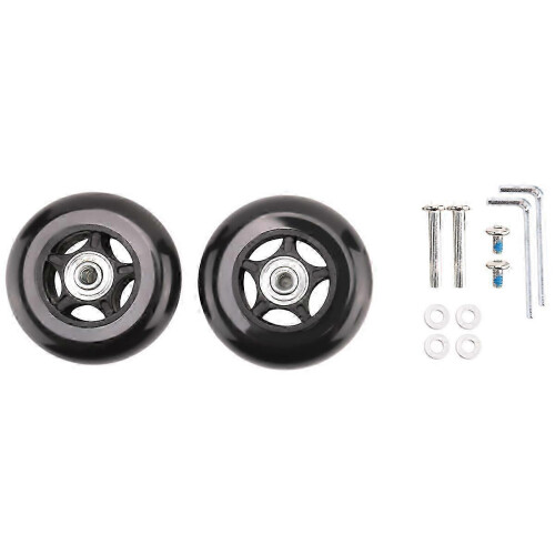 2 Set Luggage Suitcase Replacement Wheels OD 80mm