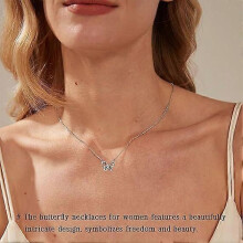 Women Necklaces 925 Sterling Silver Necklace for Women Butterfly Necklace for Women Dainty Gold Necklace Jewelry Gift