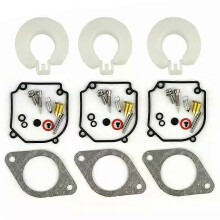 Kit de reparo de carburador 6H1-W0093-01-00 (3 unidades) compatível com motores de popa Yamaha 2T 75-80-90HP Sierra 18-7291 6H1-W0093-00