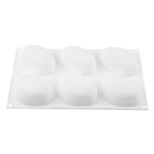 Pebble Stone Shape Cavity White Silicone Mould - Baking Tool  compatible with  Cake, Mousse & Dessert Creation