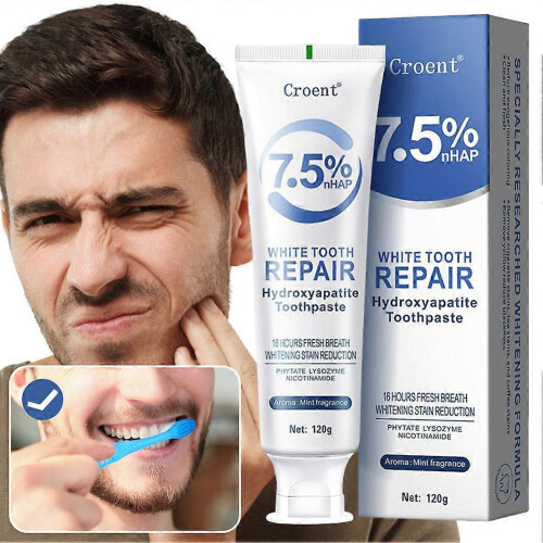 (2pcs) Fluoride-free Hydroxyapatite Toothpaste Sensitive Teeth Friendly Whitening Toothpaste for Men Women