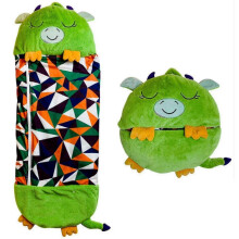 (Green) 160x60cm Sleeping Bag for Children and Adult Camping with Pillow Gift for Boy Large Children's Sleeping Bag
