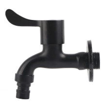 Nikou Garden Faucet- 304 Stainless Steel Black Wall Mount Tap Garden Water Faucet for Bathroom (Size : Washing Machine)