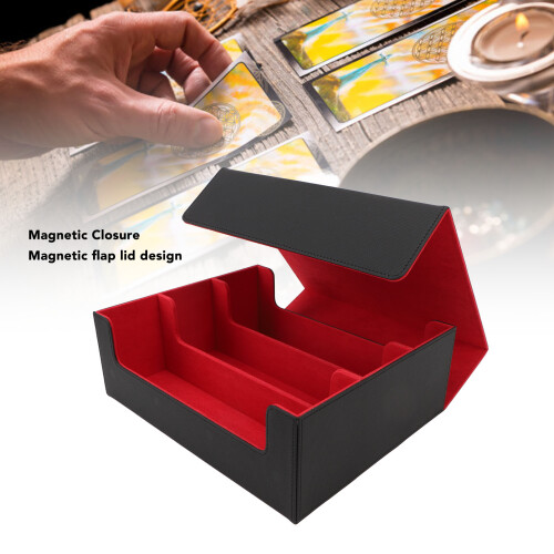 3 Row Card Storage Case Magnetic PU Leather