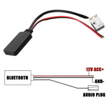 12Pin Bluetooth Module Wireless Car Radio Stereo Music Aux Cable Adapter for 307 408 508 Receiver