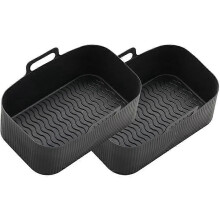 Airfryer-voeringen compatibel met Air Fryer Dual, herbruikbare siliconen voering voor de airfryer, compatibel met airfryer-accessoires, Bl