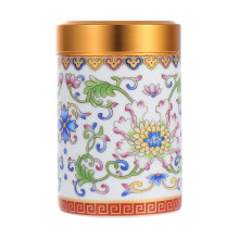 2Pcs White Porcelain Loose Tea Storage Canister Food Jar