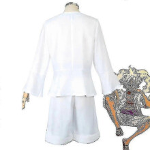 (S, Chest sticker) Anime Straw Hat Boy Luffy Cosplay Costume Gear 5 Nika Luffy Cosplay Clothes Kimono Set Christmas Hal New Arrival