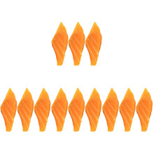 12Pcs Lifelike Orange Salmon Slices Model PVC Fake Food Table Decor