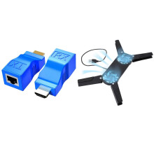 Extensor de 2 unidades, conversor repetidor para RJ45 com base de resfriamento para laptop, ventilador duplo compatível com resfriamento de laptop.