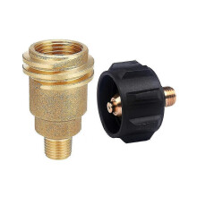 Qcc1 gasregelaarventieladapter met 5042 moer en slangkoppeling