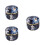 3Pcs Thick Tinplate Tea Leaf Jar Navy Color Sealing Can Storage Tank 6