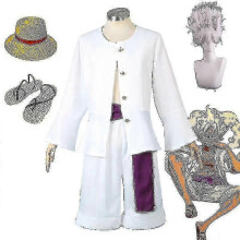 (XXL, Clothes 4PCS and Wig) Anime Straw Hat Boy Luffy Cosplay Costume Gear 5 Nika Luffy Cosplay Clothes Kimono Set Christmas Hal New Arrival